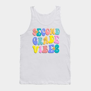 Second Grade Vibes First Day Back to School Teacher Students Tank Top